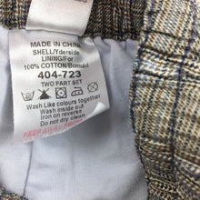 Load image into Gallery viewer, Boys Next, cotton lined check pants, elasticated waist, GUC, size 6-9 months
