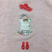 Load image into Gallery viewer, Girls Bebe by Minihaha, red & white stripe t-shirt / top, summer outfit, GUC, size 000