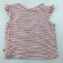 Load image into Gallery viewer, Girls Bebe by Minihaha, red & white stripe t-shirt / top, summer outfit, GUC, size 000