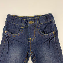 Load image into Gallery viewer, Boys Pumpkin Patch, dark denim jeans, adjustable, Inside leg: 22cm, EUC, size 0