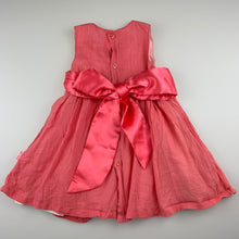 Load image into Gallery viewer, Girls Blue Sky, lined pink cotton formal / party dress, GUC, size 12 months