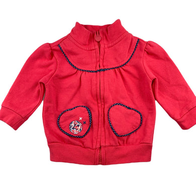 Tiny Little Wonders pink zip-up sweater, size 00, Pre-loved