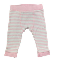 Load image into Gallery viewer, Sprout pink &amp; white soft cotton leggings / bottoms, size 00, Pre-loved