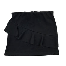 Load image into Gallery viewer, Mango black ribbed skirt, elasticated, size 4, Pre-loved