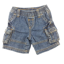 Load image into Gallery viewer, Target denim cargo shorts, elasticated waist, size 00, Pre-loved