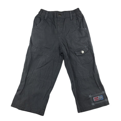 Sprout grey cotton casual pants, elasticated, size 2, Pre-loved