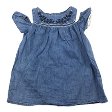 Load image into Gallery viewer, Dymples lightweight denim cold shoulder party dress, size 00, Pre-loved