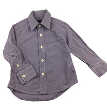 Load image into Gallery viewer, Industrie purple &amp; blue stripe cotton long sleeve shirt, size 2, Pre-loved