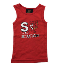 Load image into Gallery viewer, NRL Supporter red cotton St George singlet, size 00, Pre-loved