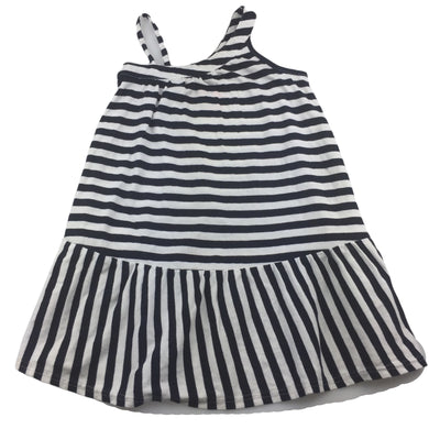 Cotton On navy & white stripe cotton sumer party dress, size 3, Pre-loved