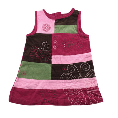 Sprout cute cotton corduroy dress, embroidered, size 1, Pre-loved