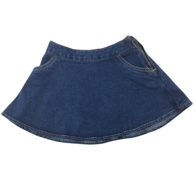 Lily & Dan stretch denim skirt, adjustable waist, side zip, size 0, Pre-loved