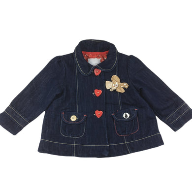 Next cotton lined denim jacket, size 1, Pre-loved