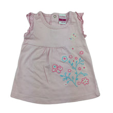 Load image into Gallery viewer, H+T pretty pink cotton embroidered top, size 00, Pre-loved