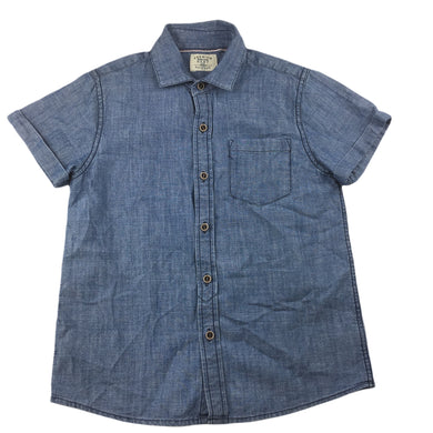 Next cotton lightweight denim short sleeve shirt, size 7, Pre-loved