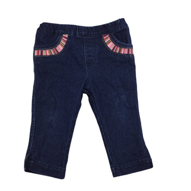 Jack & Milly cute denim pants / jeans, elasticated, size 0, Pre-loved