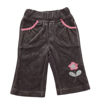 Load image into Gallery viewer, Pumpkin Patch cute velour pants / bottoms, elasticated, size 000, Pre-loved