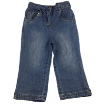 Load image into Gallery viewer, H+T blue denim jeans, elasticated, size 2, Pre-loved