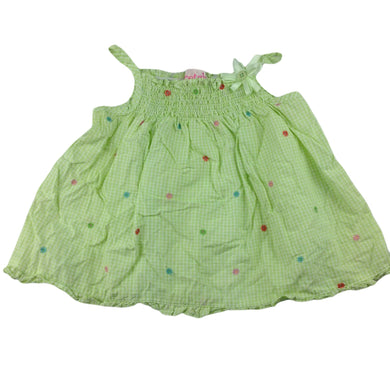Sketch green gingham summer / party dress, size 0, Pre-loved