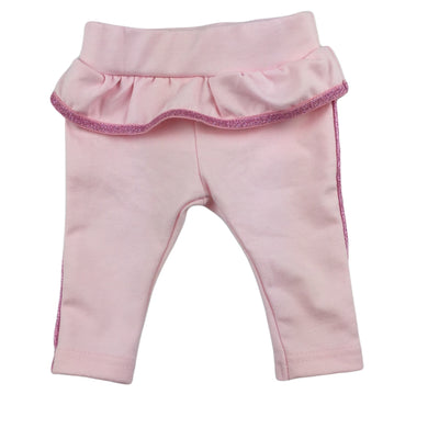 Dymples thick pink leggings / bottoms, elasticated, size 000, Pre-loved