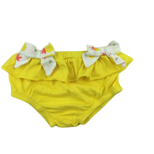 Load image into Gallery viewer, Babies R Us yellow cotton ruffle bloomers, size 00, Pre-loved