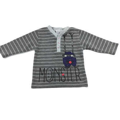 Baby Baby grey sweater / jumper, monster, size 00, Pre-loved