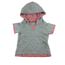 Load image into Gallery viewer, Mix Baby grey cotton hoodie / t-shirt / top, size 000, Pre-loved