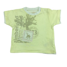 Load image into Gallery viewer, Timberland yellow cotton t-shirt / tee, size 6 months, Pre-loved