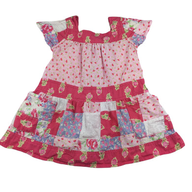 Next cute cotton floral party dress, size 0, Pre-loved