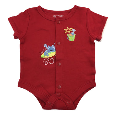 Garanimals red cotton romper, crab, size 000, Pre-loved