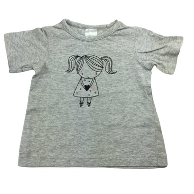 Tiny Little Wonders grey cotton t-shirt / top, size 00, Pre-loved