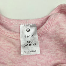 Load image into Gallery viewer, Girls Target, pink marle cotton romper, FUC, size 000,  