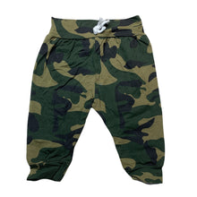 Load image into Gallery viewer, Boys khaki, camo print lightweight pants / bottoms, elasticated, EUC, size 00,  