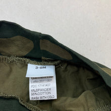 Load image into Gallery viewer, Boys khaki, camo print lightweight pants / bottoms, elasticated, EUC, size 00,  