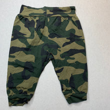 Load image into Gallery viewer, Boys khaki, camo print lightweight pants / bottoms, elasticated, EUC, size 00,  