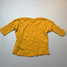 Load image into Gallery viewer, Girls Baby Berry, mustard cotton long sleeve top, EUC, size 00,  