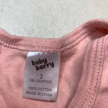 Load image into Gallery viewer, Girls Baby Berry, pink cotton bodysuit / romper, GUC, size 2,  