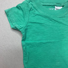 Load image into Gallery viewer, unisex Carters, green cotton t-shirt / top, GUC, size 0000-000,  