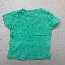Load image into Gallery viewer, unisex Carters, green cotton t-shirt / top, GUC, size 0000-000,  