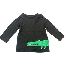 Load image into Gallery viewer, Boys Cotton On, long sleeve t-shirt / top, crocodile, GUC, size 00,  