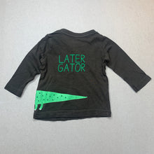 Load image into Gallery viewer, Boys Cotton On, long sleeve t-shirt / top, crocodile, GUC, size 00,  