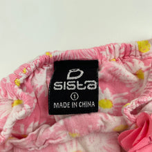 Load image into Gallery viewer, Girls Sista, pink floral jumpsuit / romper, GUC, size 1,  