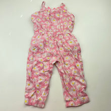 Load image into Gallery viewer, Girls Sista, pink floral jumpsuit / romper, GUC, size 1,  