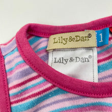 Load image into Gallery viewer, Girls Lily &amp; Dan, striped nightie / night dress, GUC, size 1,  