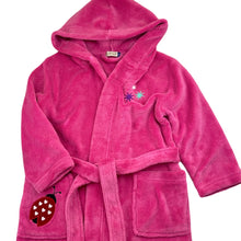 Load image into Gallery viewer, Girls Lily &amp; Dan, soft fleece dressing gown / bath robe, L: 70cm, GUC, size 6,  