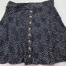 Load image into Gallery viewer, Girls Anko, navy lightweight skirt, elasticated, L: 37cm, GUC, size 10,  