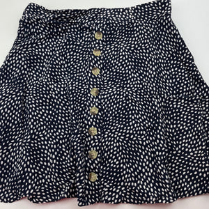 Girls Anko, navy lightweight skirt, elasticated, L: 37cm, GUC, size 10,  