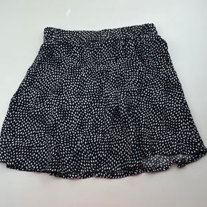Girls Anko, navy lightweight skirt, elasticated, L: 37cm, GUC, size 10,  