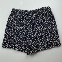 Load image into Gallery viewer, Girls Target, navy floral cotton shorts, elasticated, EUC, size 7,  