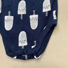 Load image into Gallery viewer, unisex Kids &amp; Co, navy cotton bodysuit / romper, EUC, size 0000,  